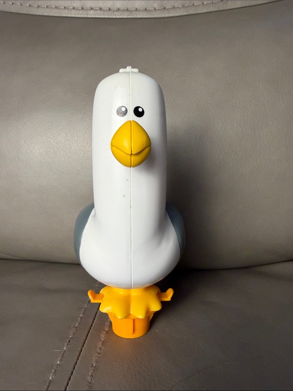Nemo bouncer replacement toy White and Gray Seagull Bird Toy with Yellow Beak